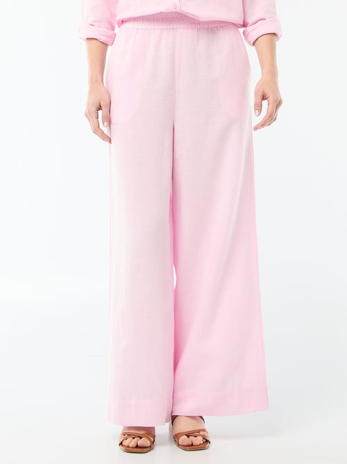 Pantalon Palazzo Femme Chaîne et trame - Kiabi