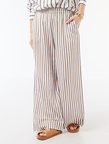 Pantalon palazzo femme en lin