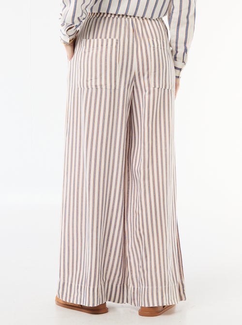 Pantalon palazzo femme en lin - Kiabi Pantalon palazzo femme en lin - Kiabi