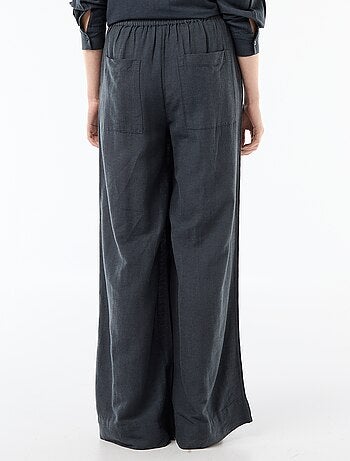 Pantalon palazzo femme en lin