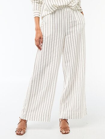 Pantalon palazzo femme en lin