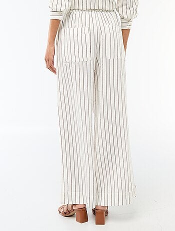 Pantalon palazzo femme en lin
