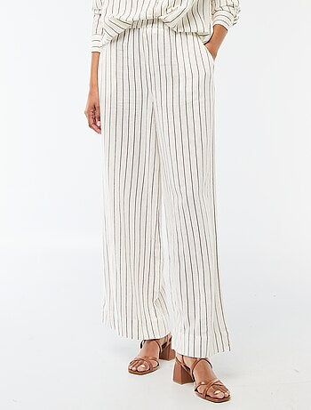 Pantalon palazzo femme en lin