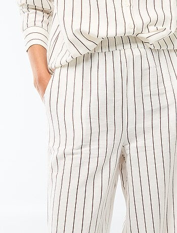 Pantalon palazzo femme en lin