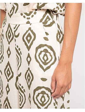 Pantalon palazzo motifs EDMIRA