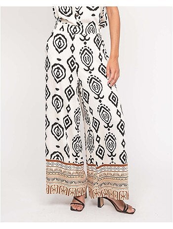 Pantalon palazzo motifs EDMIRA