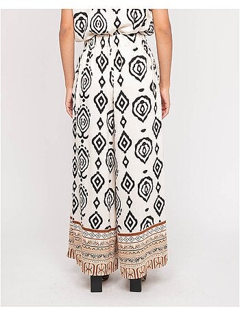 Pantalon palazzo motifs EDMIRA