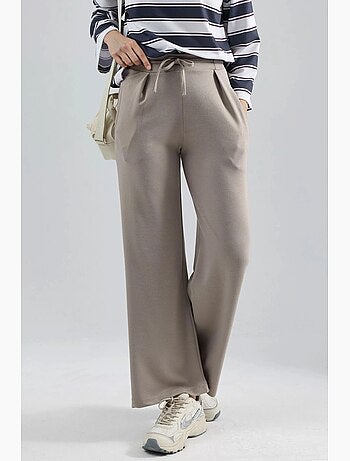 Pantalon palazzo plissé à jambes droites hiccup
