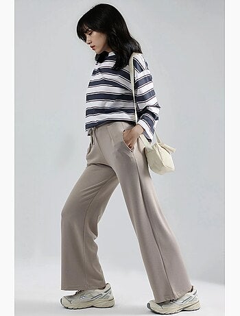 Pantalon palazzo plissé à jambes droites hiccup