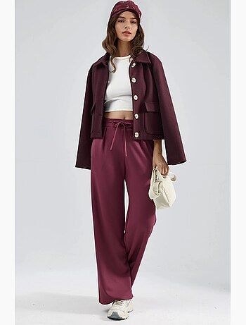 Pantalon palazzo plissé à jambes droites hiccup