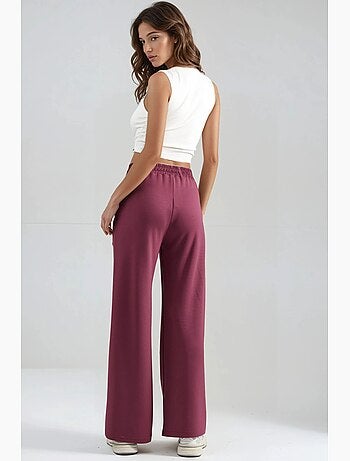 Pantalon palazzo plissé à jambes droites hiccup