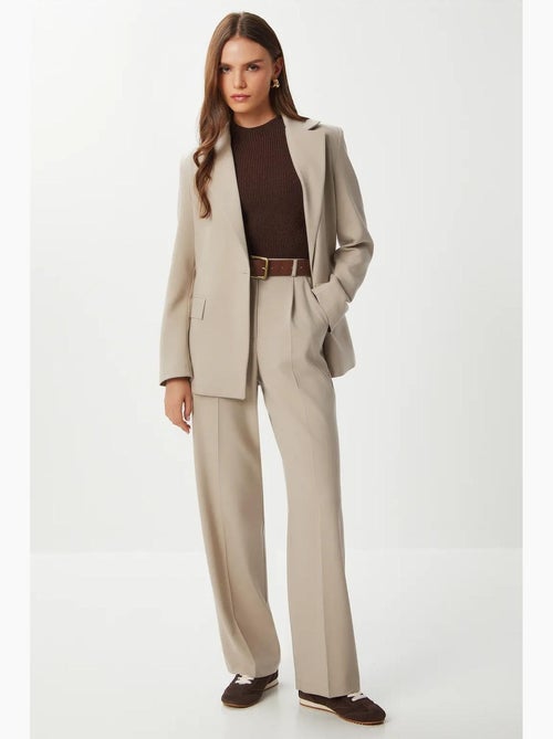 Pantalon palazzo plissé avec fermeture éclair istanbul - Kiabi Pantalon palazzo plissé avec fermeture éclair istanbul - Kiabi