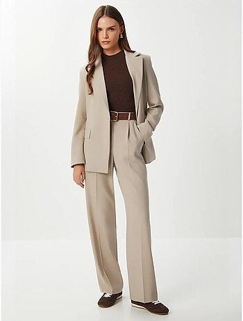 Pantalon palazzo plissé avec fermeture éclair istanbul
