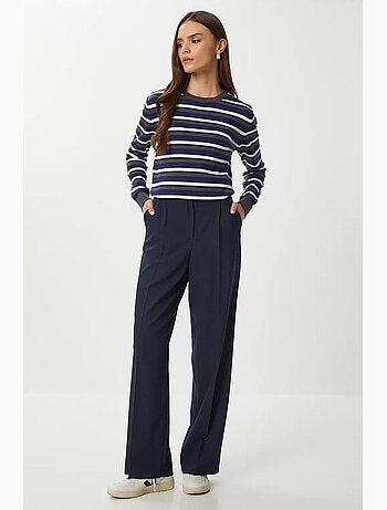 Pantalon palazzo plissé avec fermeture éclair istanbul