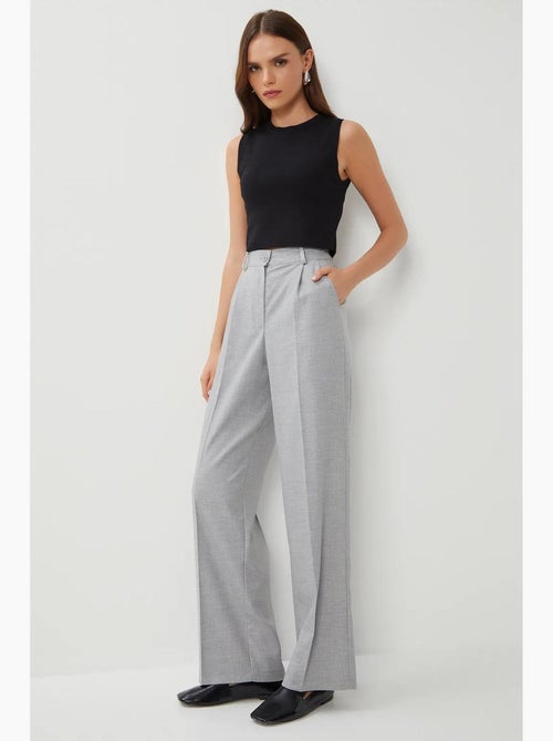 Pantalon palazzo plissé avec fermeture éclair istanbul - Kiabi