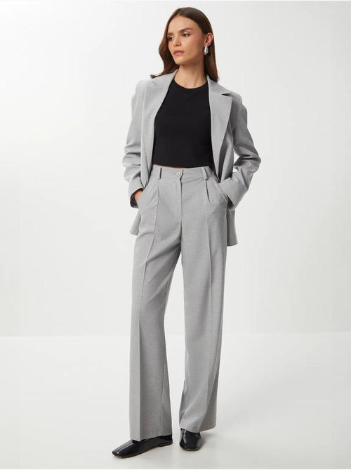 Pantalon palazzo plissé avec fermeture éclair istanbul - Kiabi