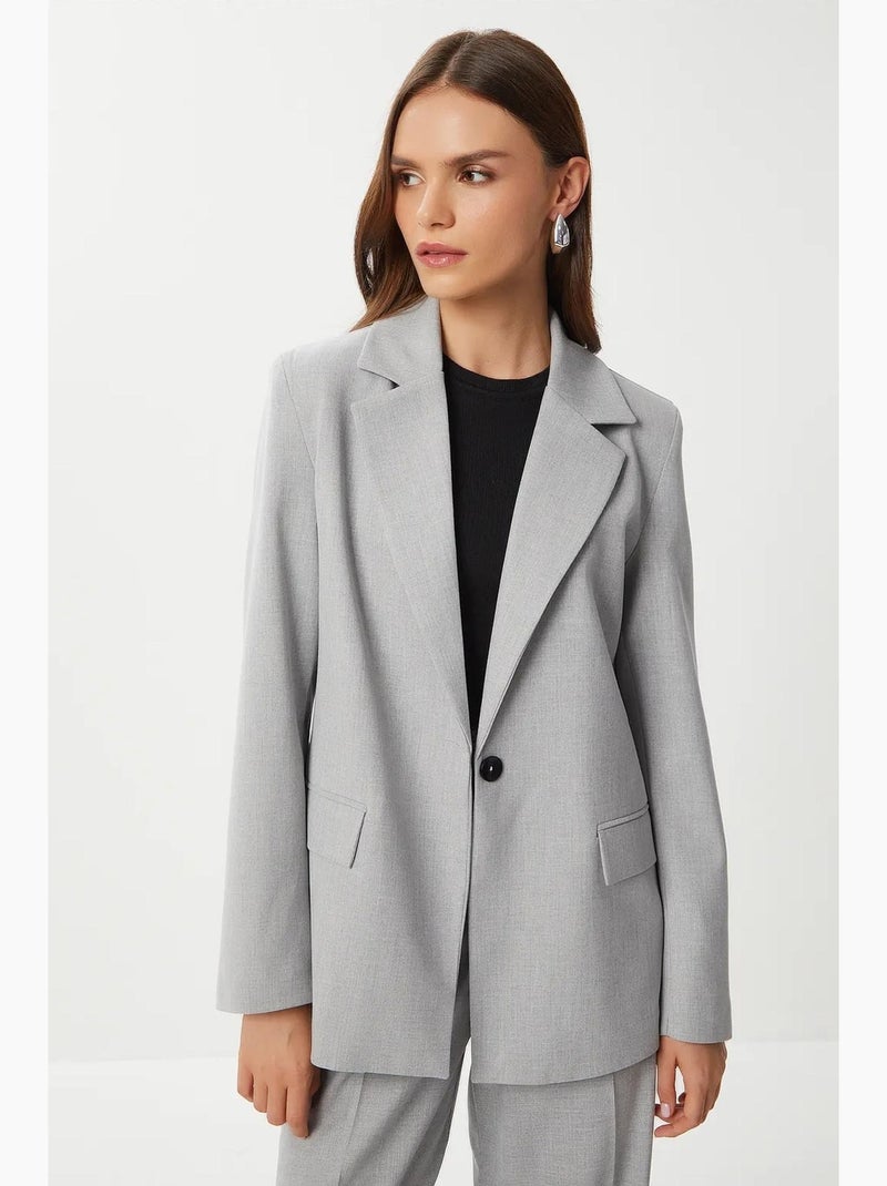 Pantalon palazzo plissé avec fermeture éclair istanbul Gris - Kiabi