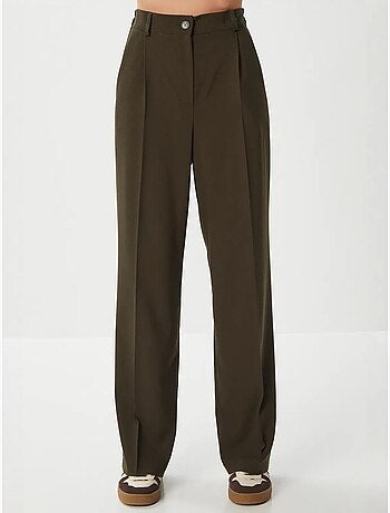 Pantalon palazzo plissé avec fermeture éclair istanbul