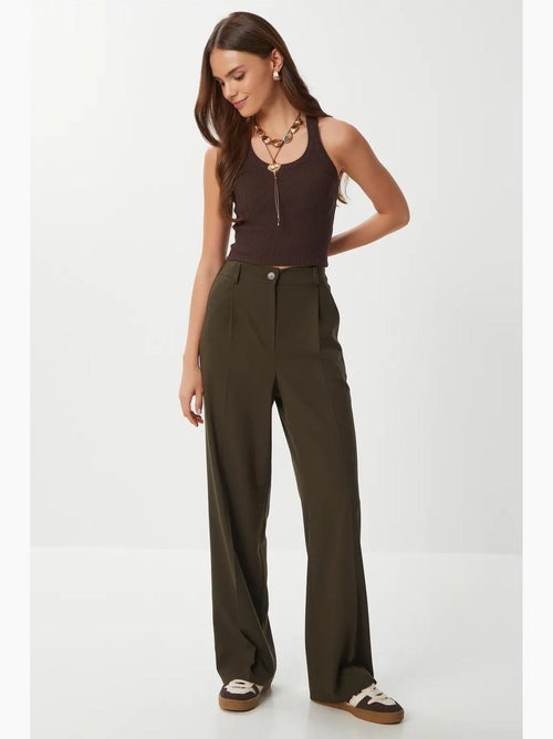 Pantalon palazzo plissé avec fermeture éclair istanbul - Kiabi Pantalon palazzo plissé avec fermeture éclair istanbul - Kiabi