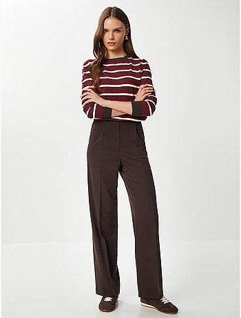 Pantalon palazzo plissé avec fermeture éclair istanbul