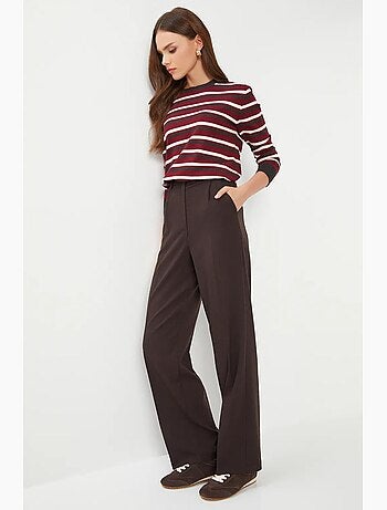Pantalon palazzo plissé avec fermeture éclair istanbul
