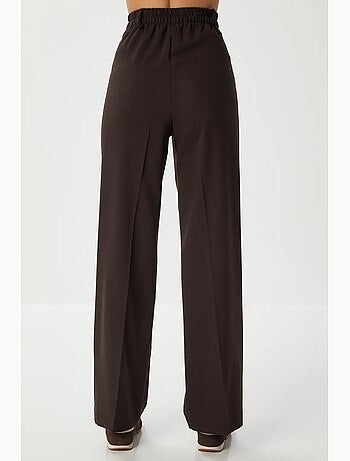 Pantalon palazzo plissé avec fermeture éclair istanbul