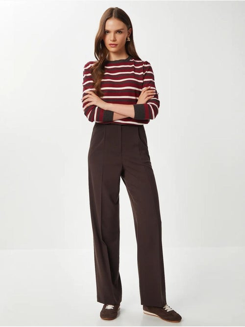 Pantalon palazzo plissé avec fermeture éclair istanbul - Kiabi Pantalon palazzo plissé avec fermeture éclair istanbul - Kiabi