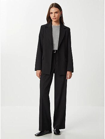 Pantalon palazzo plissé avec fermeture éclair istanbul