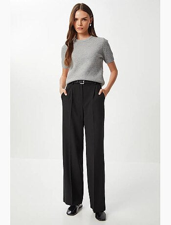 Pantalon palazzo plissé avec fermeture éclair istanbul