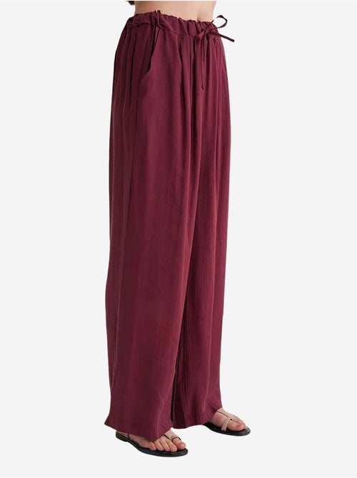 Pantalon palazzo plissé taille haute avec cordon de serrage mixray - Kiabi Pantalon palazzo plissé taille haute avec cordon de serrage mixray - Kiabi