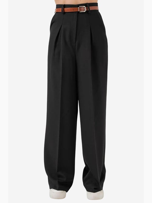 Pantalon palazzo plissé taille haute bdart - Kiabi