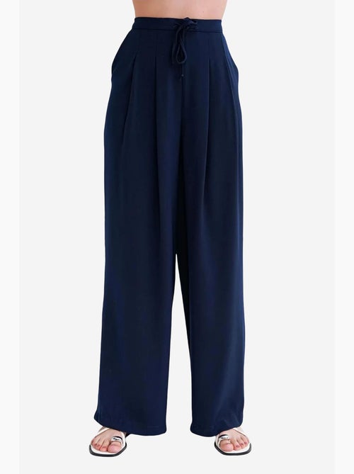 Pantalon palazzo plissé taille haute mixray - Kiabi Pantalon palazzo plissé taille haute mixray - Kiabi