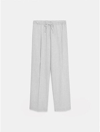 Pantalon palazzo rayé à jambe large dilvin