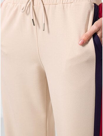 Pantalon palazzo rayé avec taille à cordon tommy