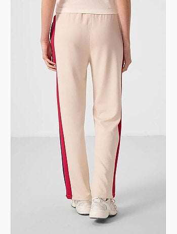 Pantalon palazzo rayé avec taille à cordon tommy