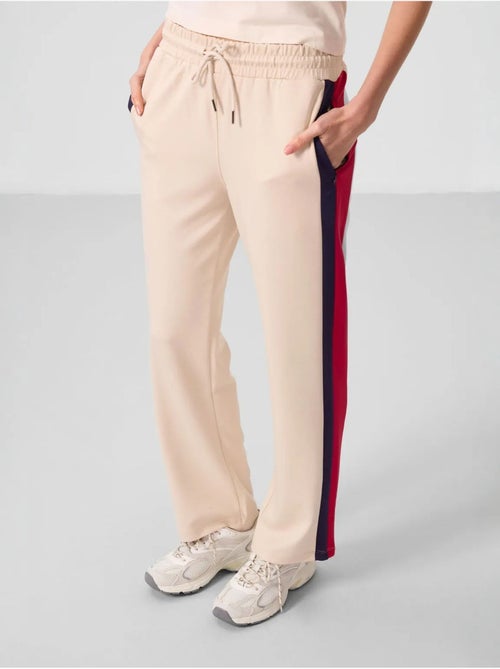 Pantalon palazzo rayé avec taille à cordon tommy - Kiabi