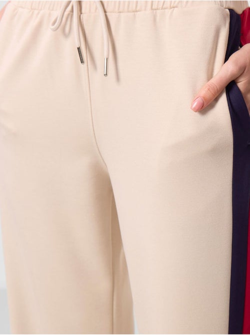 Pantalon palazzo rayé avec taille à cordon tommy - Kiabi
