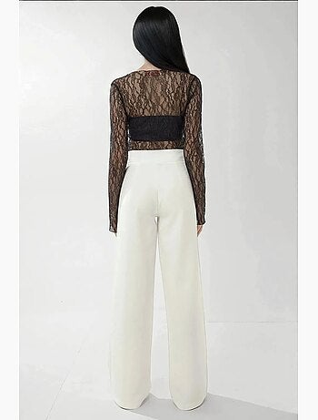 Pantalon palazzo taille haute à jambes larges hiccup