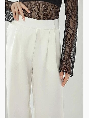 Pantalon palazzo taille haute à jambes larges hiccup