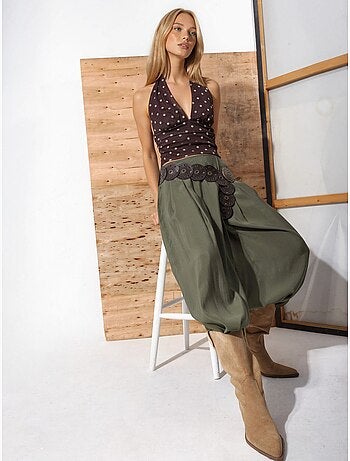 Pantalon palazzo taille haute à jambes larges hiccup