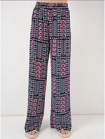 Pantalon palazzo taille haute à rayures géométriques bdart