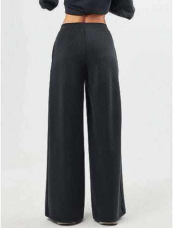 Pantalon palazzo taille haute avec élastique busem