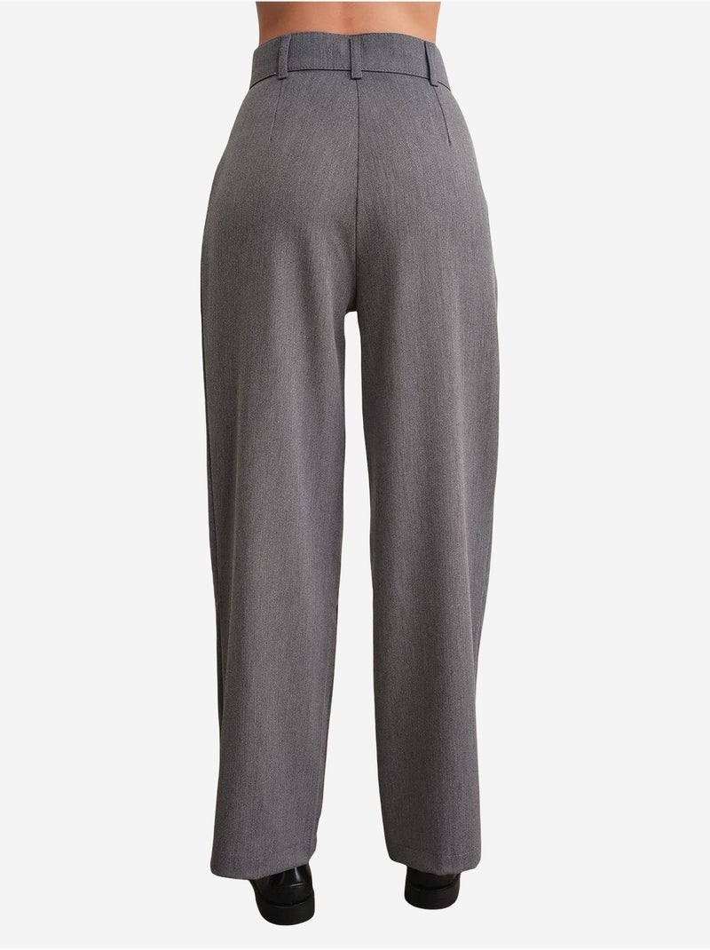 Pantalon palazzo taille haute avec poches mixray Gris foncé - Kiabi