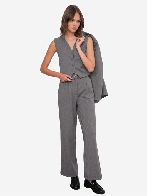 Pantalon palazzo taille haute avec poches mixray - Kiabi Pantalon palazzo taille haute avec poches mixray - Kiabi
