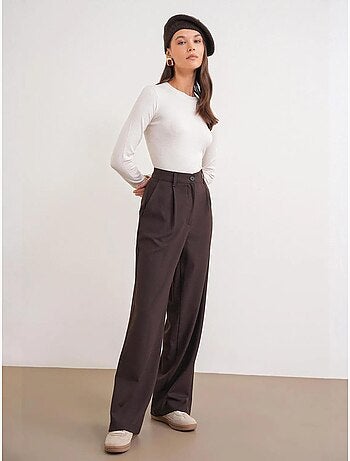 Pantalon palazzo taille haute avec poches mixray