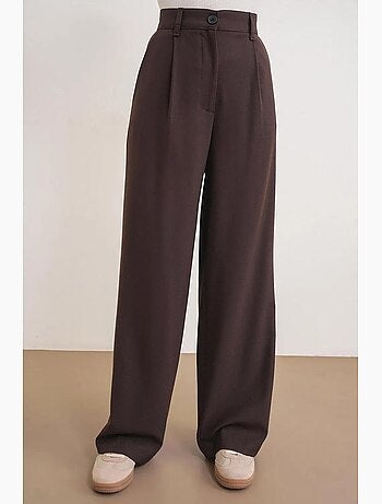 Pantalon palazzo taille haute avec poches mixray