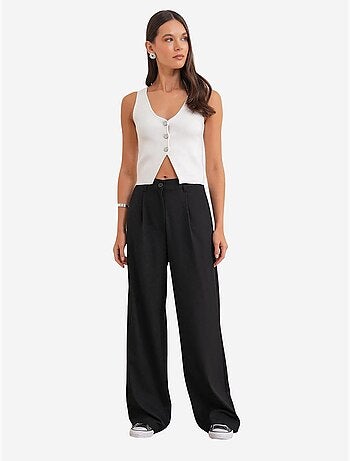 Pantalon palazzo taille haute avec poches mixray