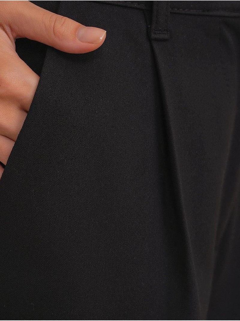 Pantalon palazzo taille haute avec poches mixray Noir - Kiabi