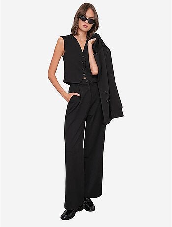Pantalon palazzo taille haute avec poches mixray