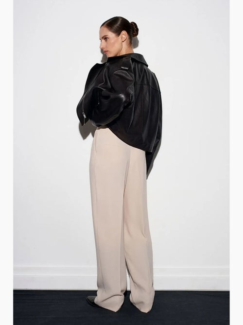 Pantalon palazzo taille haute en crêpe dilvin - Kiabi Pantalon palazzo taille haute en crêpe dilvin - Kiabi